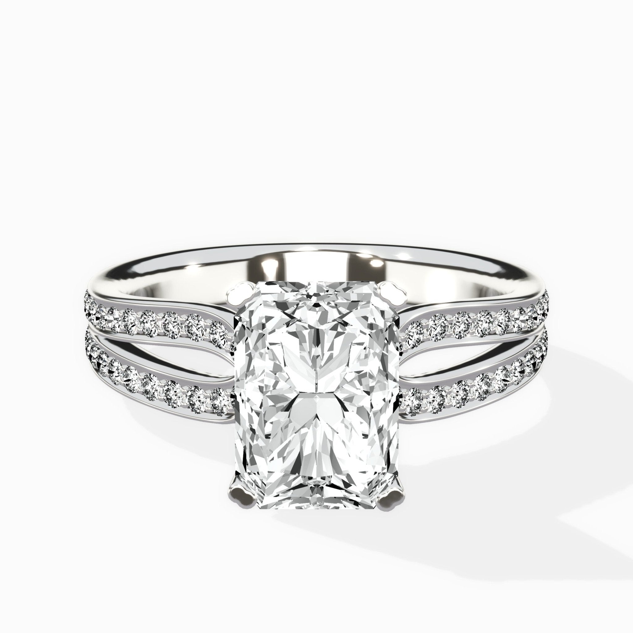 Vintage Split Shank Solitaire Ring Engagement Ring - The Better Diamonds