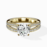 Vintage Split Shank Solitaire Ring Engagement Ring - The Better Diamonds