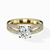 Vintage Split Shank Solitaire Ring Engagement Ring - The Better Diamonds