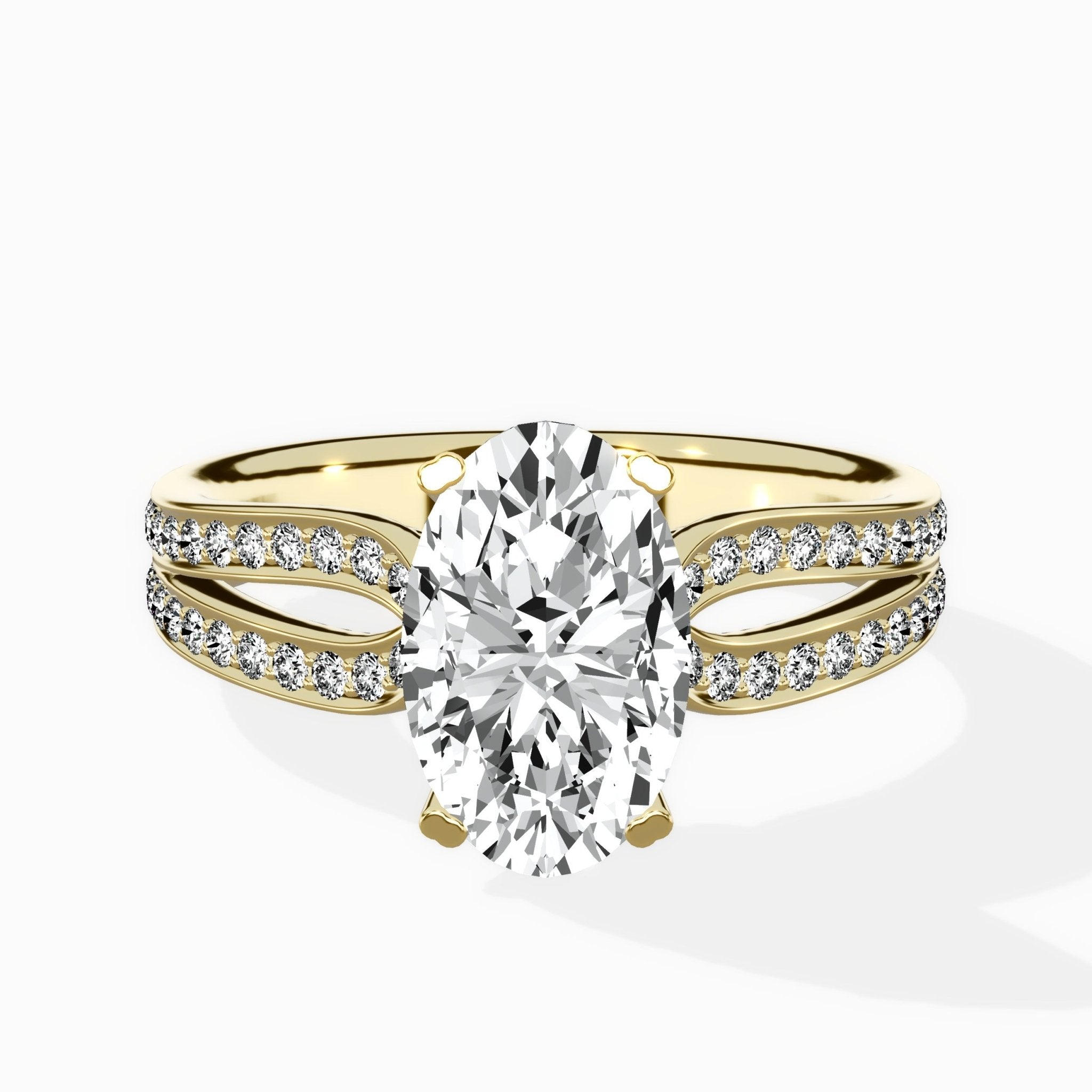 Vintage Split Shank Solitaire Ring Engagement Ring - The Better Diamonds