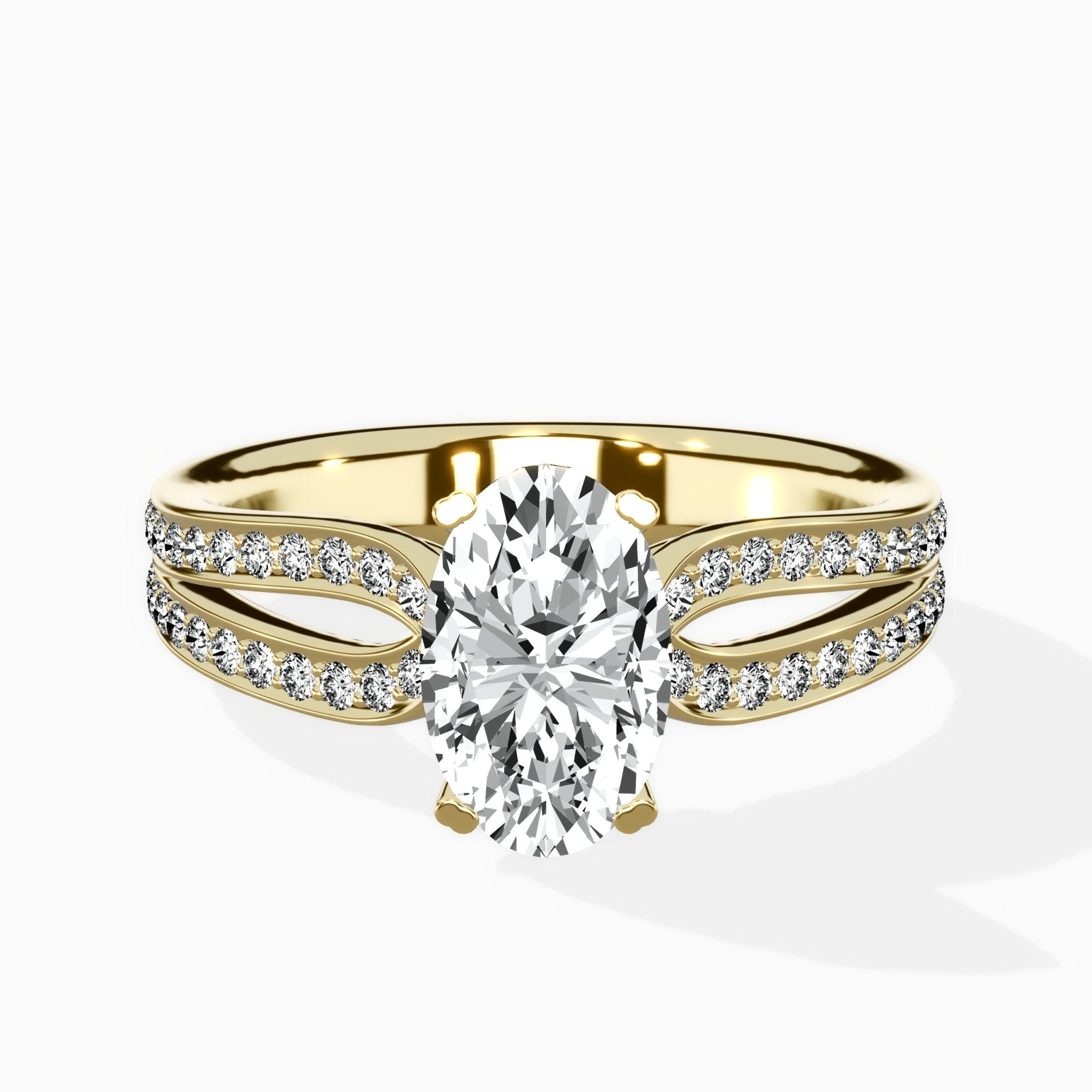 Vintage Split Shank Solitaire Ring Engagement Ring - The Better Diamonds