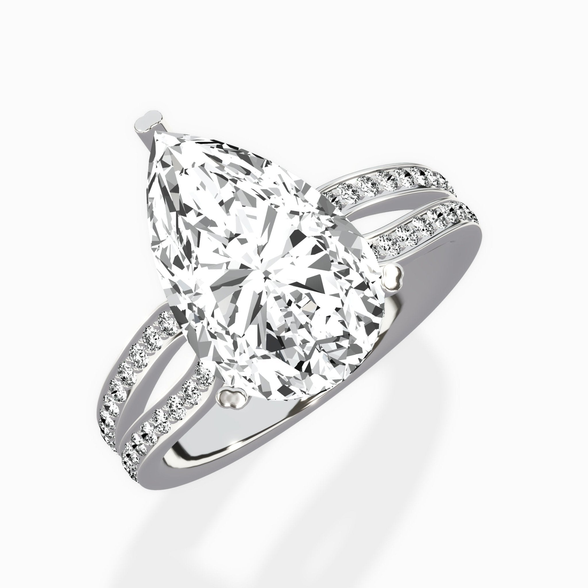 Vintage Split Shank Solitaire Ring Engagement Ring - The Better Diamonds