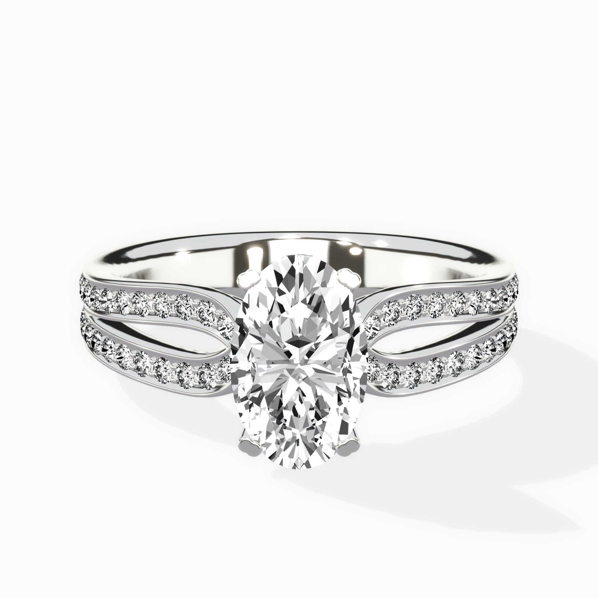 Vintage Split Shank Solitaire Ring Engagement Ring - The Better Diamonds