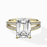 Vintage Split Shank Solitaire Ring Engagement Ring - The Better Diamonds