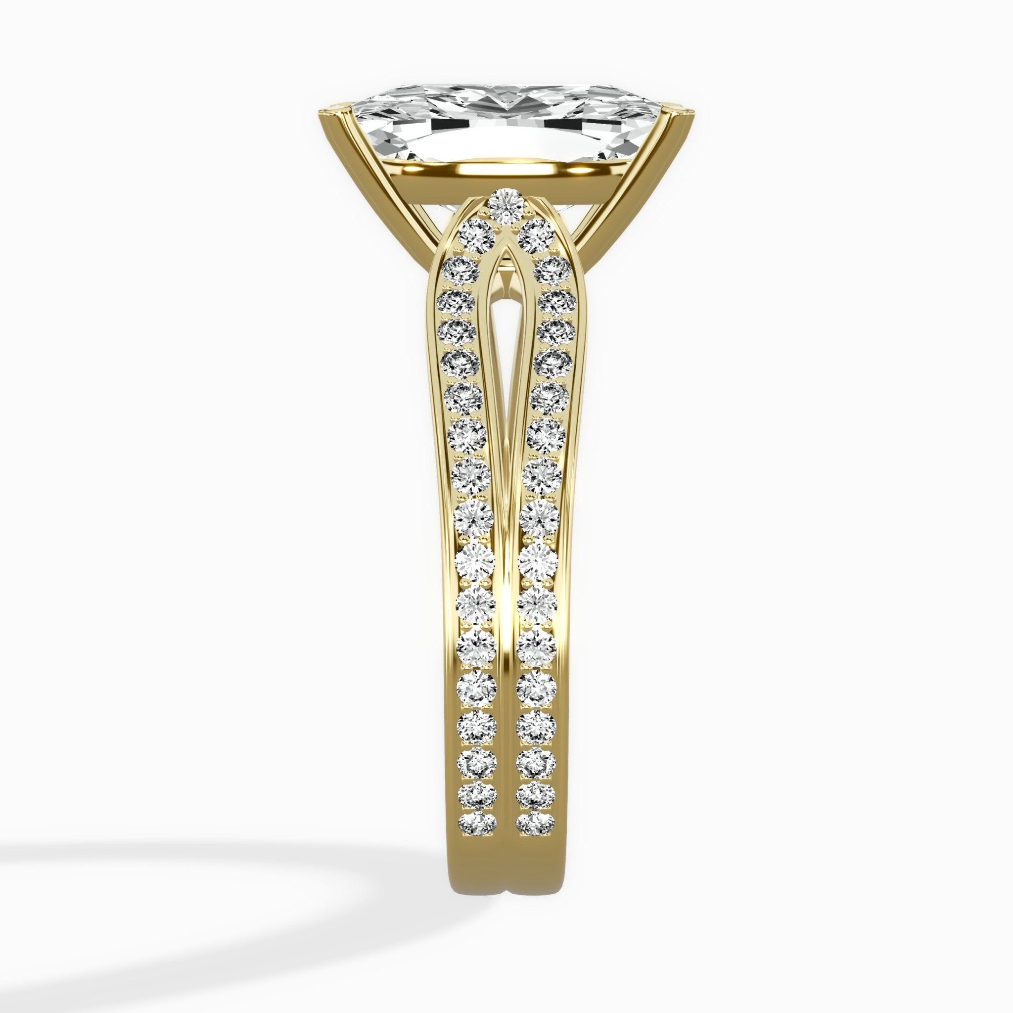 Vintage Split Shank Solitaire Ring Engagement Ring - The Better Diamonds
