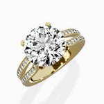 Vintage Split Shank Solitaire Ring Engagement Ring - The Better Diamonds