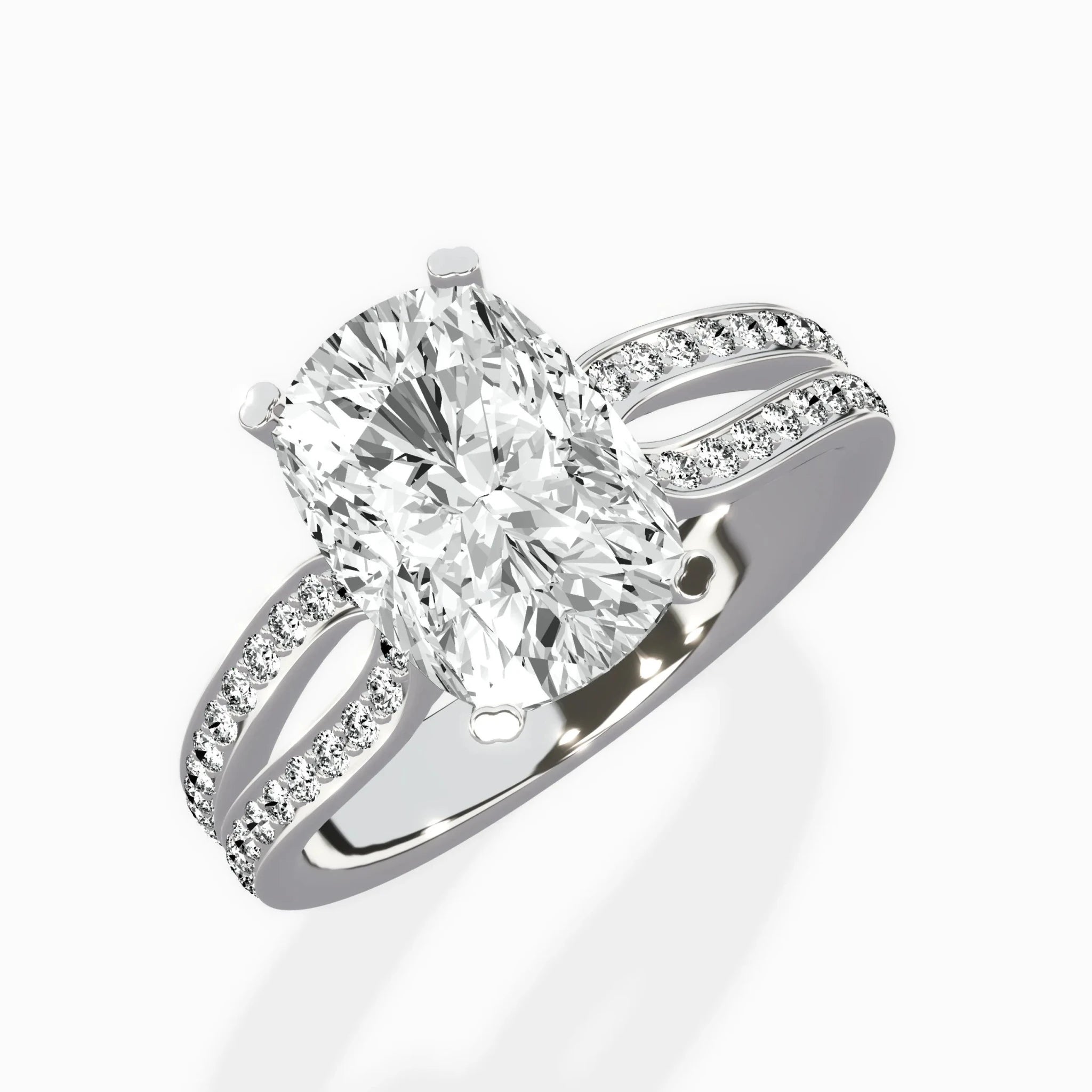 Vintage Split Shank Solitaire Ring Engagement Ring - The Better Diamonds