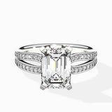 Vintage Split Shank Solitaire Ring Engagement Ring - The Better Diamonds