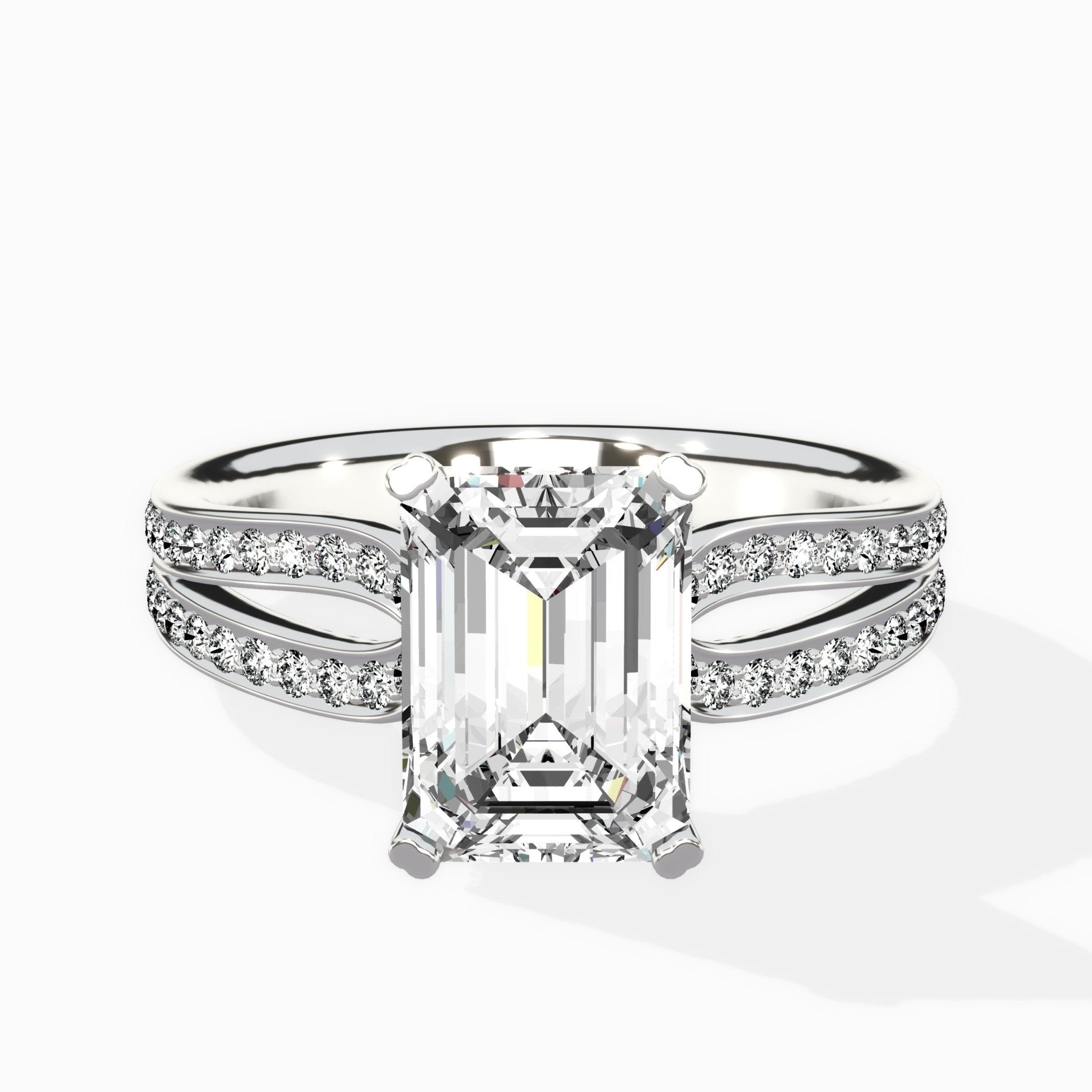 Vintage Split Shank Solitaire Ring Engagement Ring - The Better Diamonds