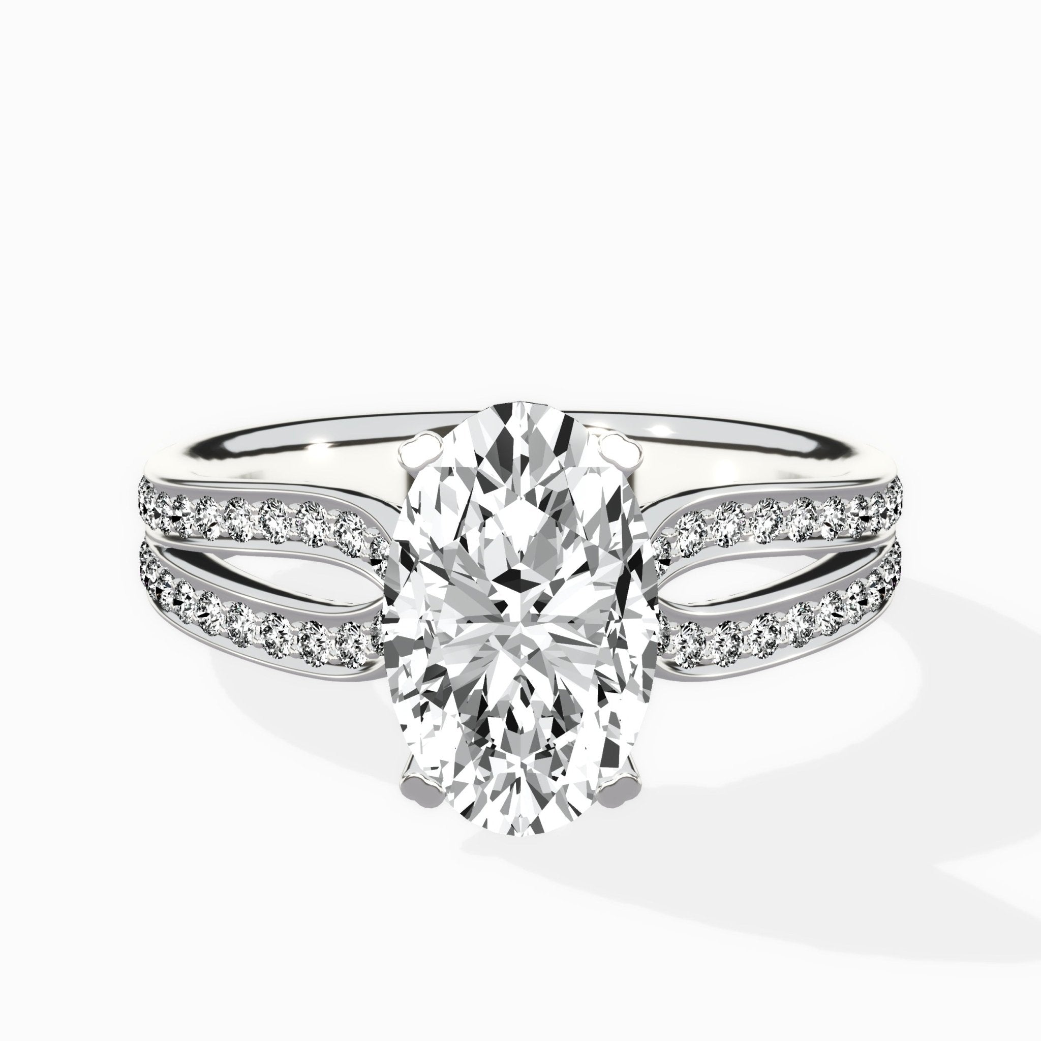 Vintage Split Shank Solitaire Ring Engagement Ring - The Better Diamonds