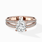Vintage Split Shank Solitaire Ring Engagement Ring - The Better Diamonds