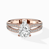 Vintage Split Shank Solitaire Ring Engagement Ring - The Better Diamonds