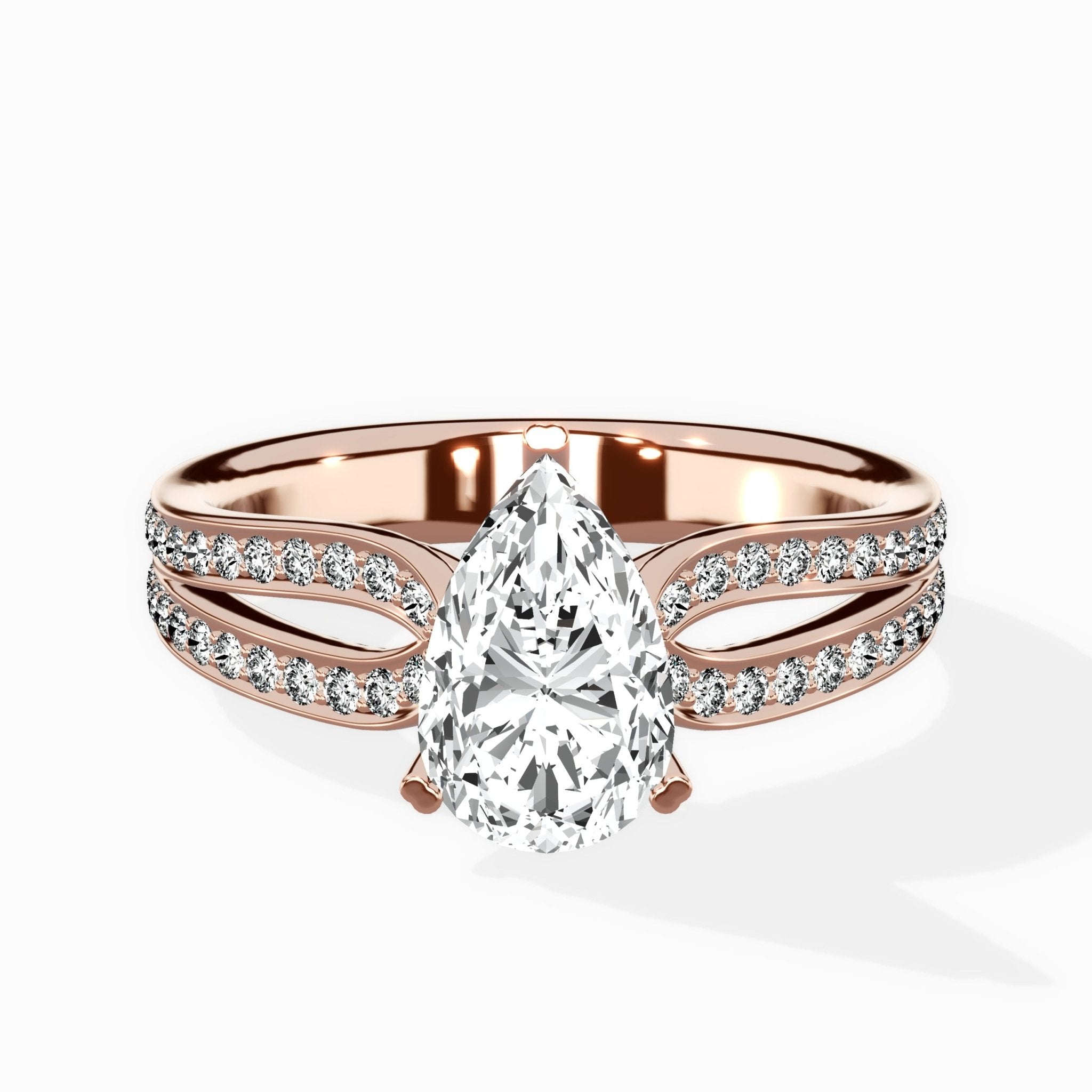 Vintage Split Shank Solitaire Ring Engagement Ring - The Better Diamonds