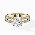 Vintage Split Shank Solitaire Ring Engagement Ring - The Better Diamonds