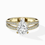 Vintage Split Shank Solitaire Ring Engagement Ring - The Better Diamonds