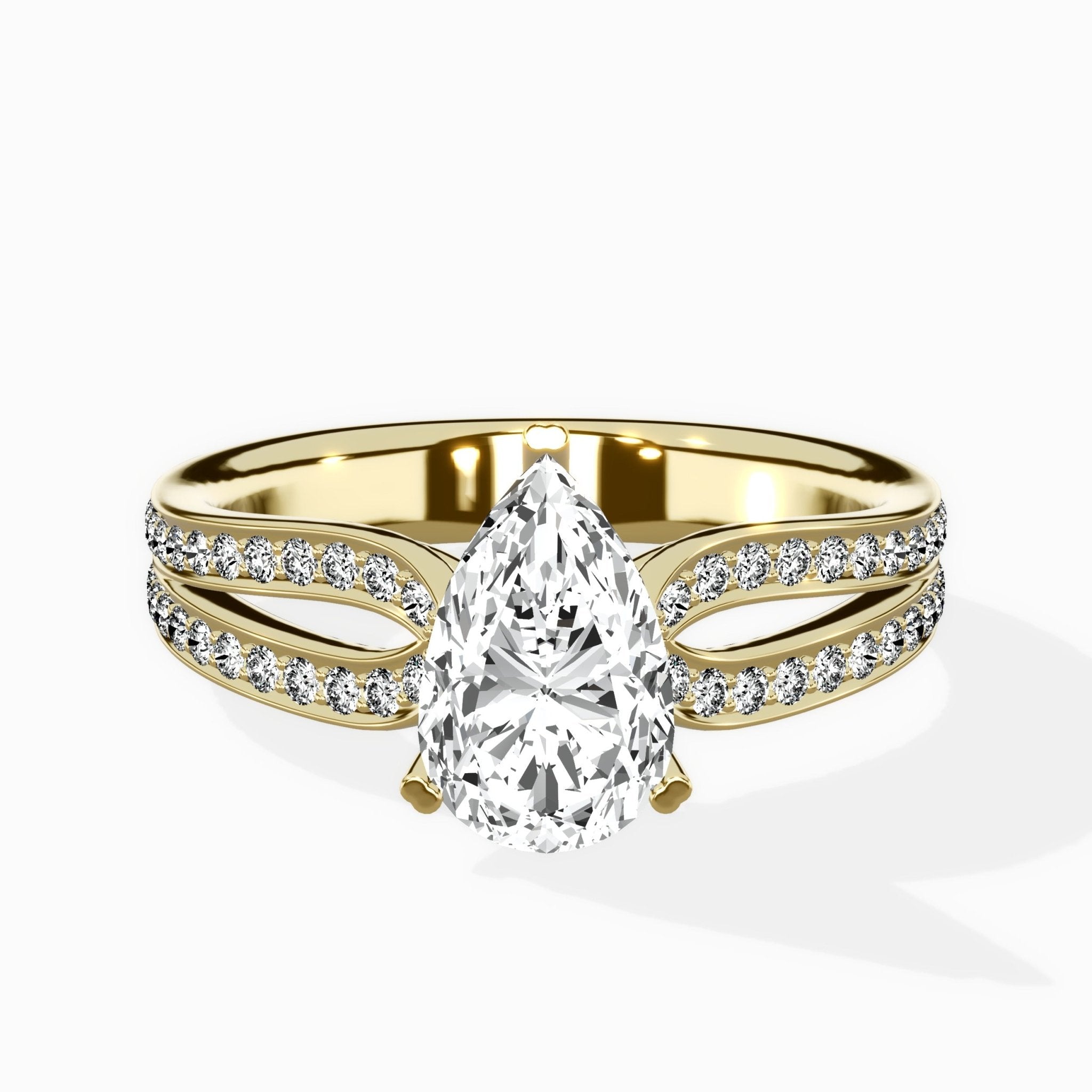 Vintage Split Shank Solitaire Ring Engagement Ring - The Better Diamonds