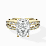 Vintage Split Shank Solitaire Ring Engagement Ring - The Better Diamonds