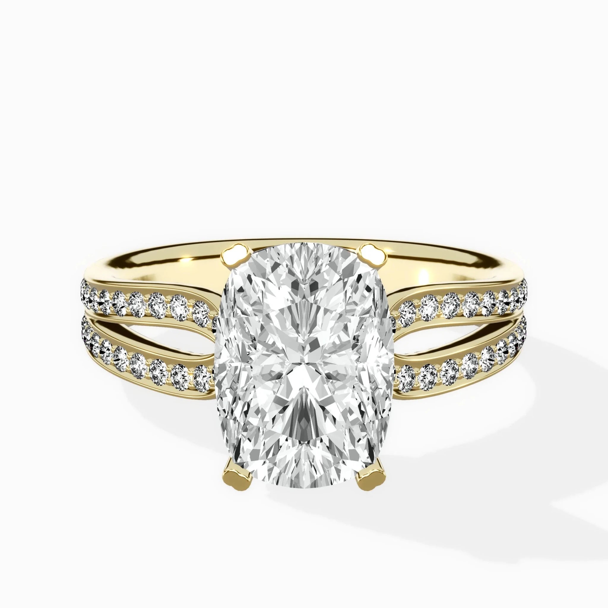 Vintage Split Shank Solitaire Ring Engagement Ring - The Better Diamonds