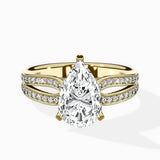 Vintage Split Shank Solitaire Ring Engagement Ring - The Better Diamonds
