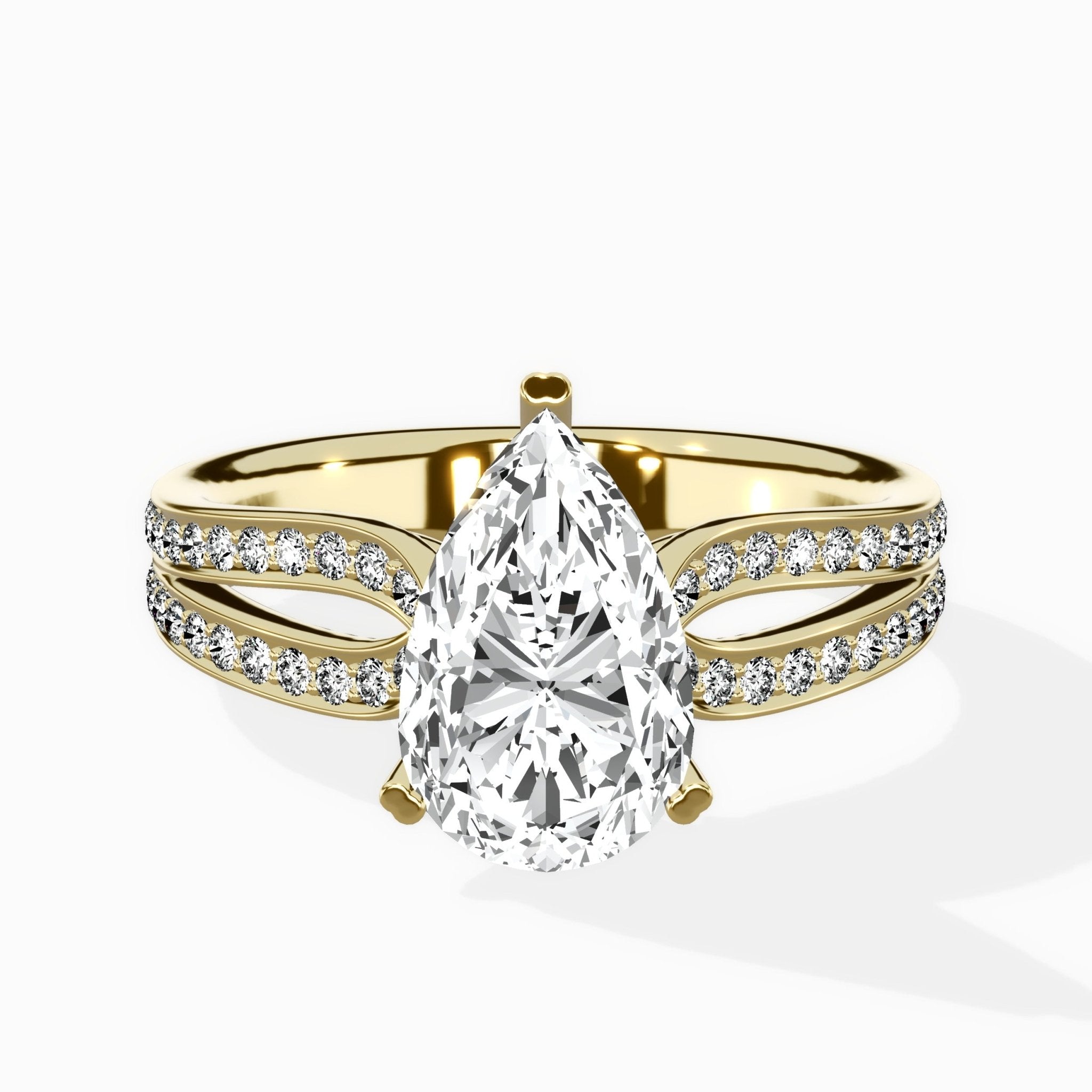 Vintage Split Shank Solitaire Ring Engagement Ring - The Better Diamonds