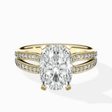 Vintage Split Shank Solitaire Ring Engagement Ring - The Better Diamonds