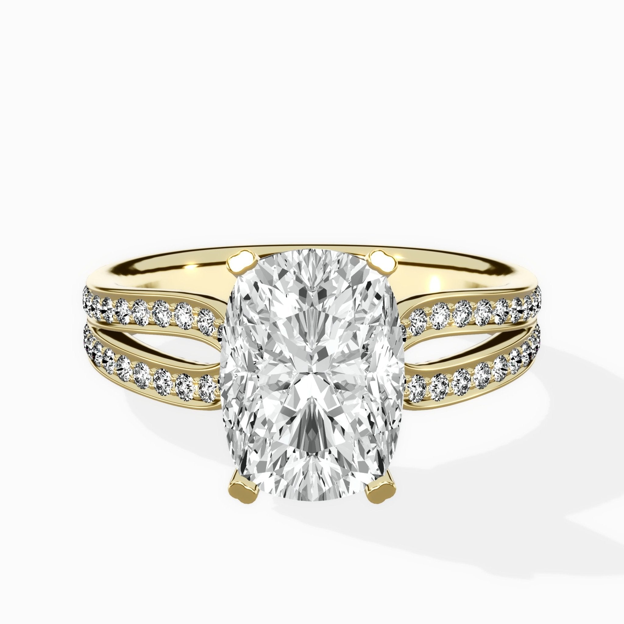 Vintage Split Shank Solitaire Ring Engagement Ring - The Better Diamonds