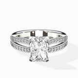 Vintage Split Shank Solitaire Ring Engagement Ring - The Better Diamonds