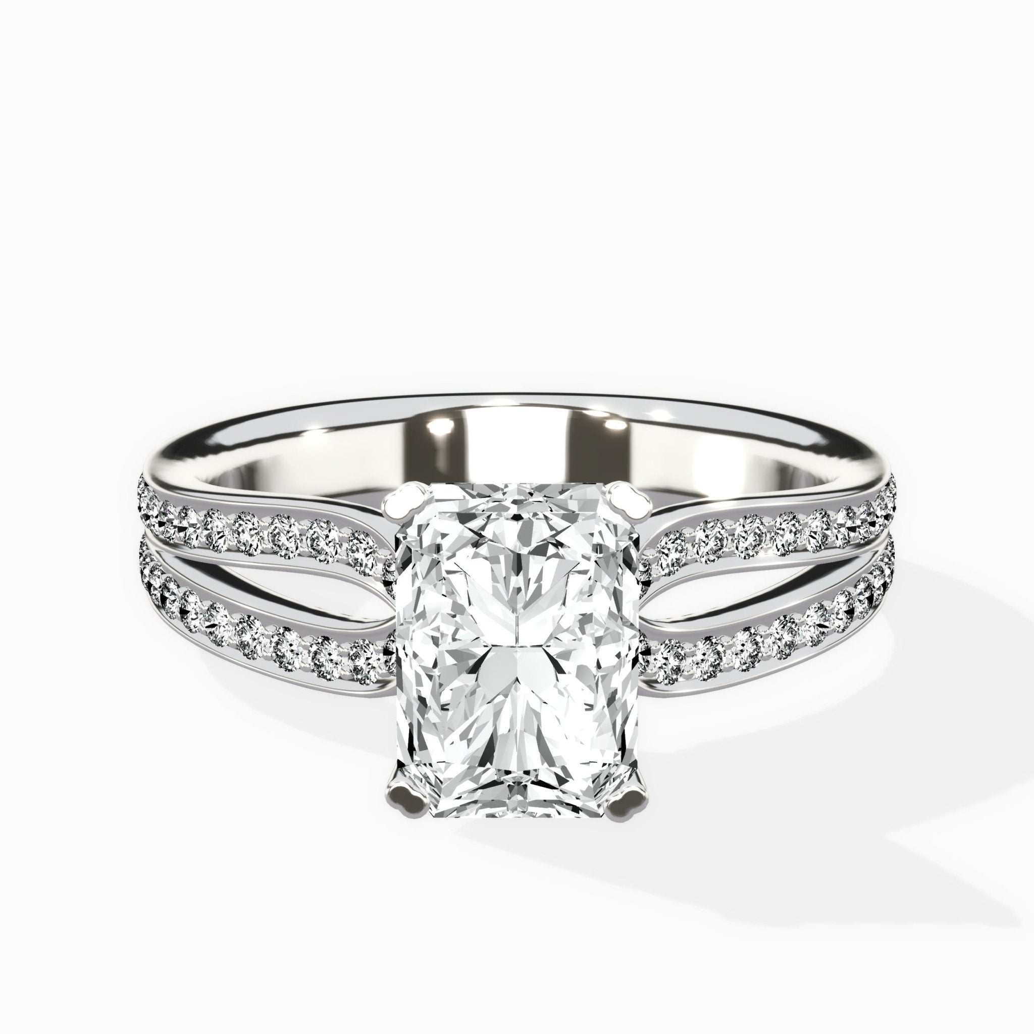 Vintage Split Shank Solitaire Ring Engagement Ring - The Better Diamonds