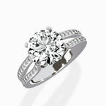 Vintage Split Shank Solitaire Ring Engagement Ring - The Better Diamonds