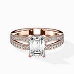 Vintage Split Shank Solitaire Ring Engagement Ring - The Better Diamonds