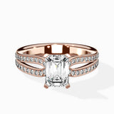 Vintage Split Shank Solitaire Ring Engagement Ring - The Better Diamonds