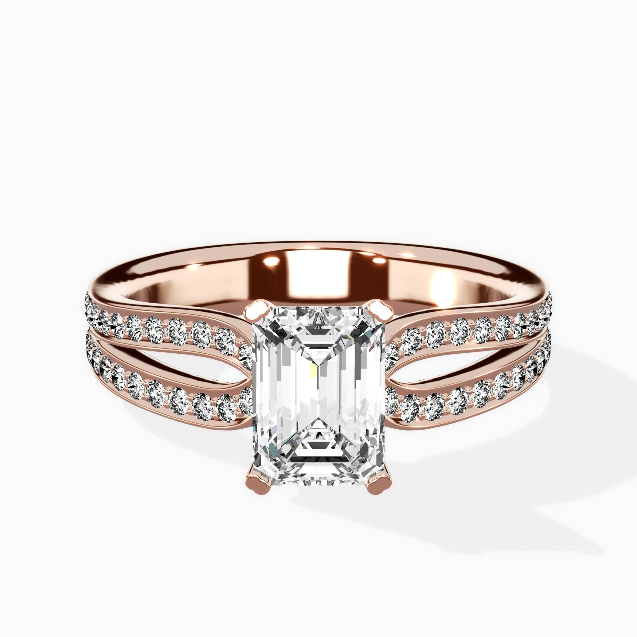 Vintage Split Shank Solitaire Ring Engagement Ring - The Better Diamonds