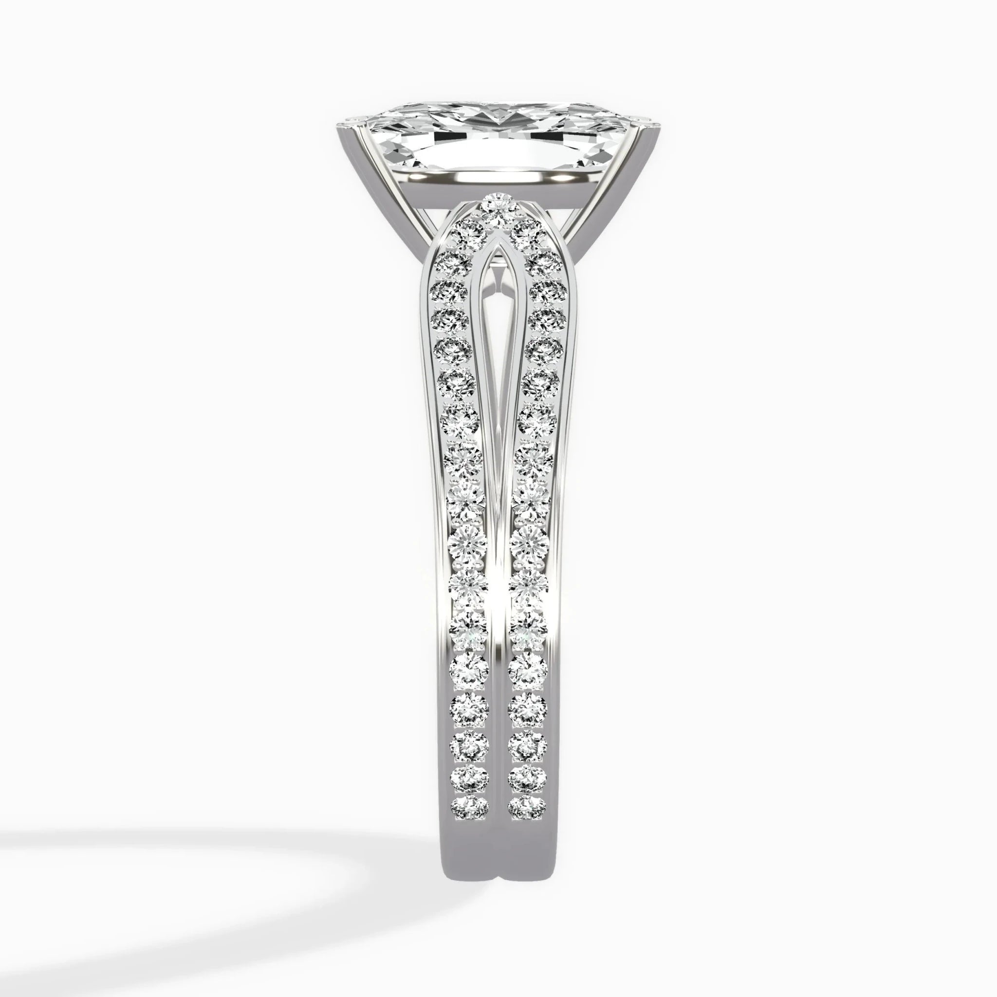 Vintage Split Shank Solitaire Ring Engagement Ring - The Better Diamonds
