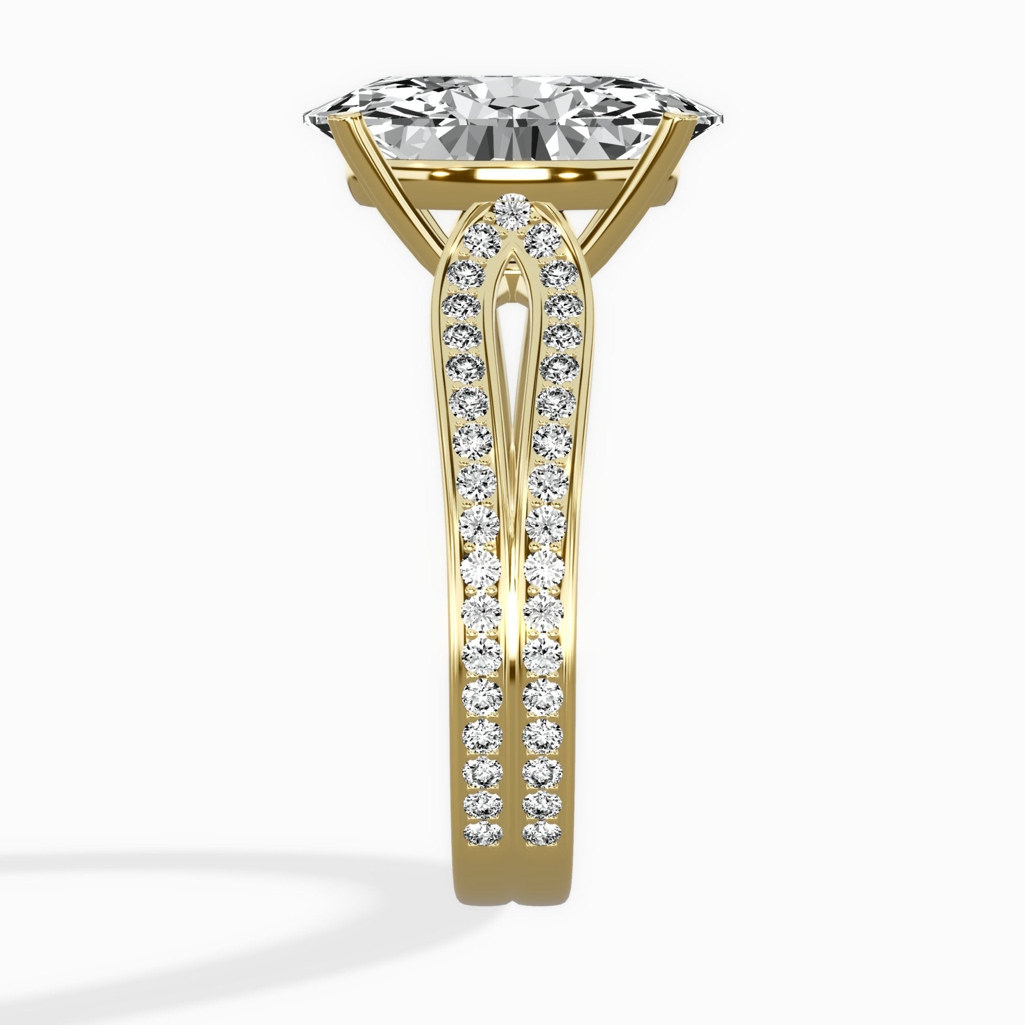 Vintage Split Shank Solitaire Ring Engagement Ring - The Better Diamonds