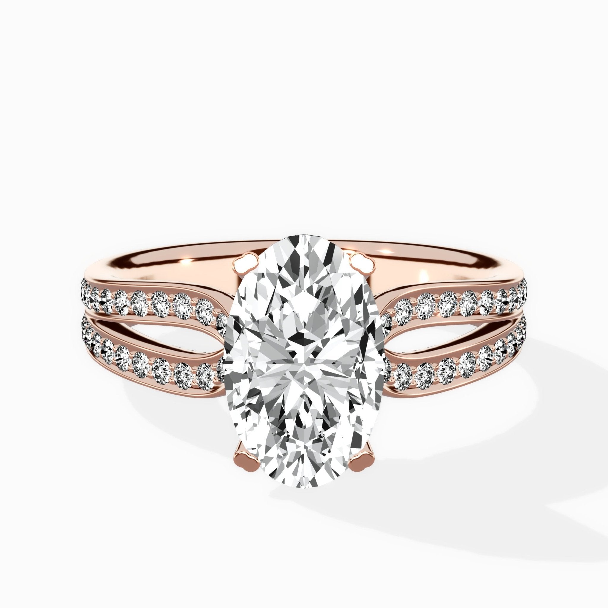 Vintage Split Shank Solitaire Ring Engagement Ring - The Better Diamonds
