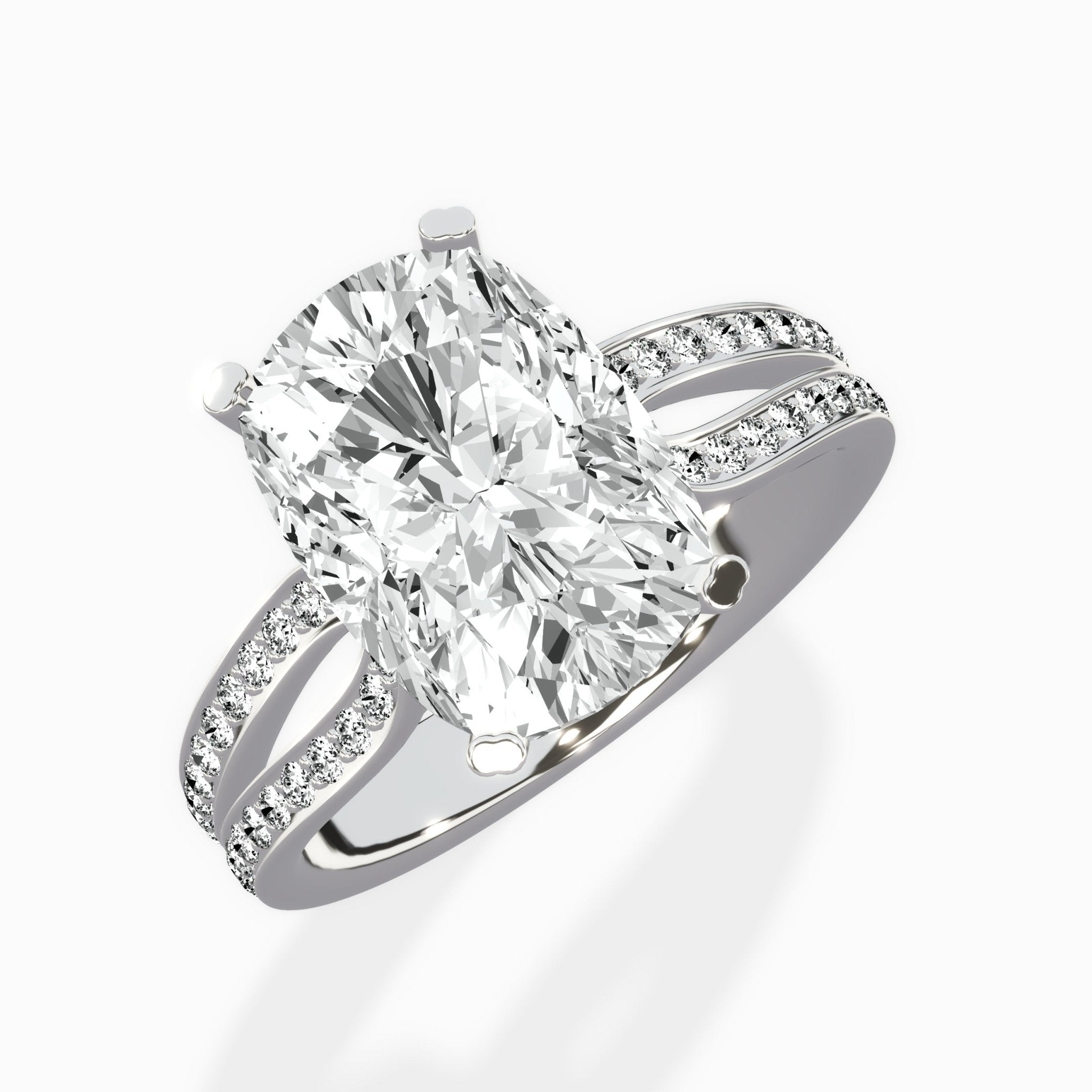 Vintage Split Shank Solitaire Ring Engagement Ring - The Better Diamonds