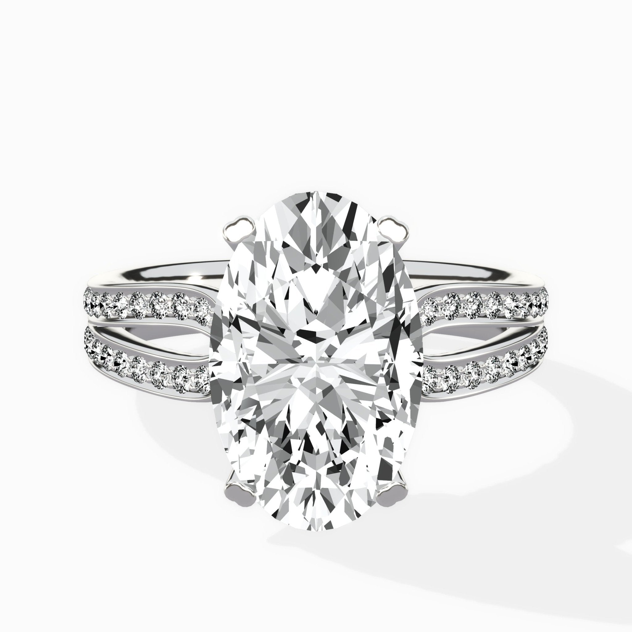 Vintage Split Shank Solitaire Ring Engagement Ring - The Better Diamonds