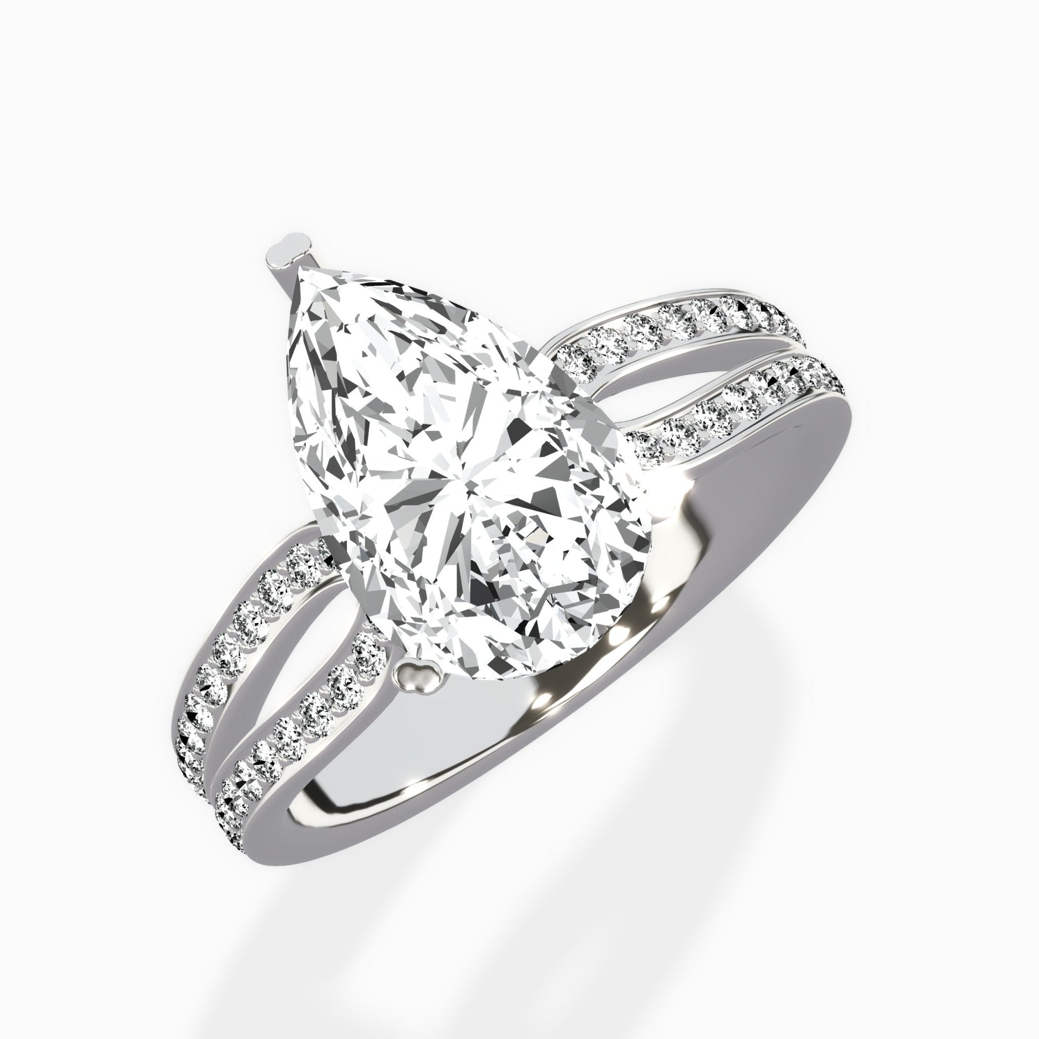 Vintage Split Shank Solitaire Ring Engagement Ring - The Better Diamonds