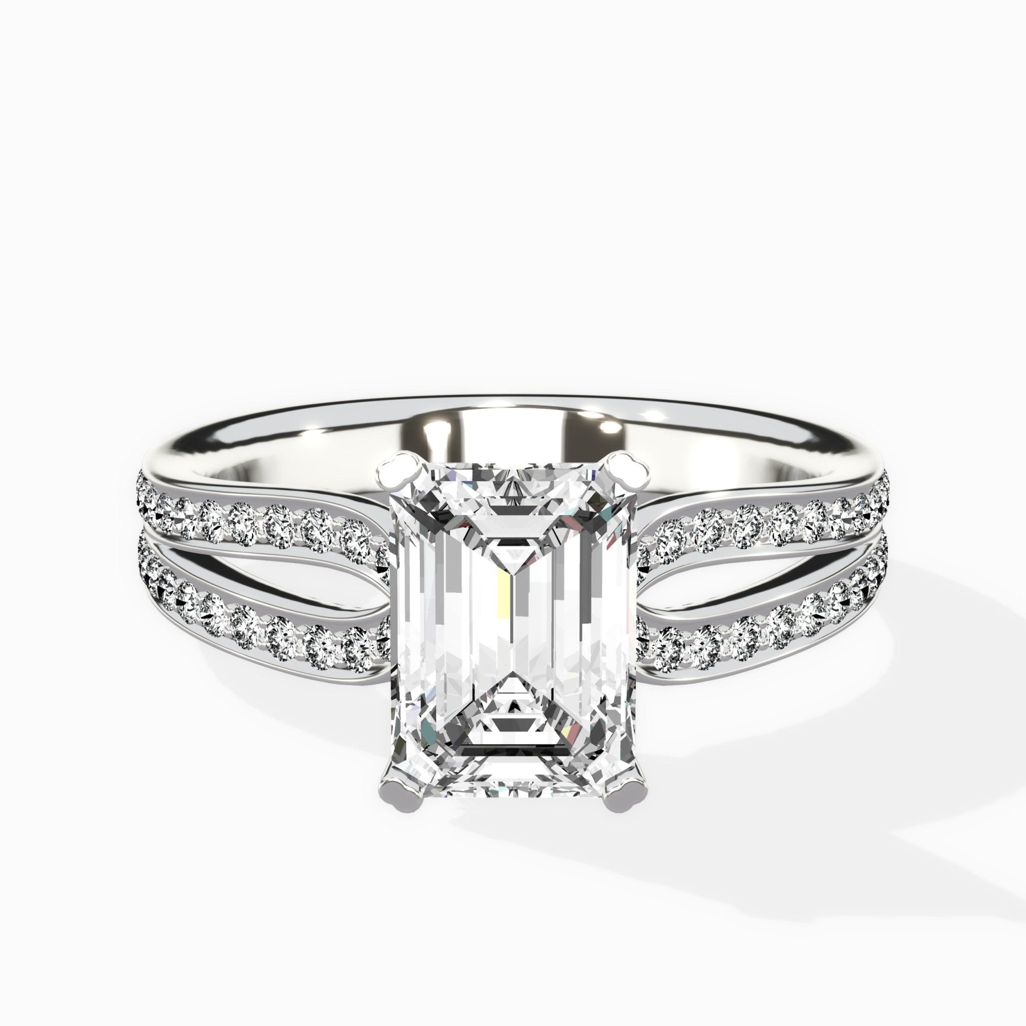 Vintage Split Shank Solitaire Ring Engagement Ring - The Better Diamonds