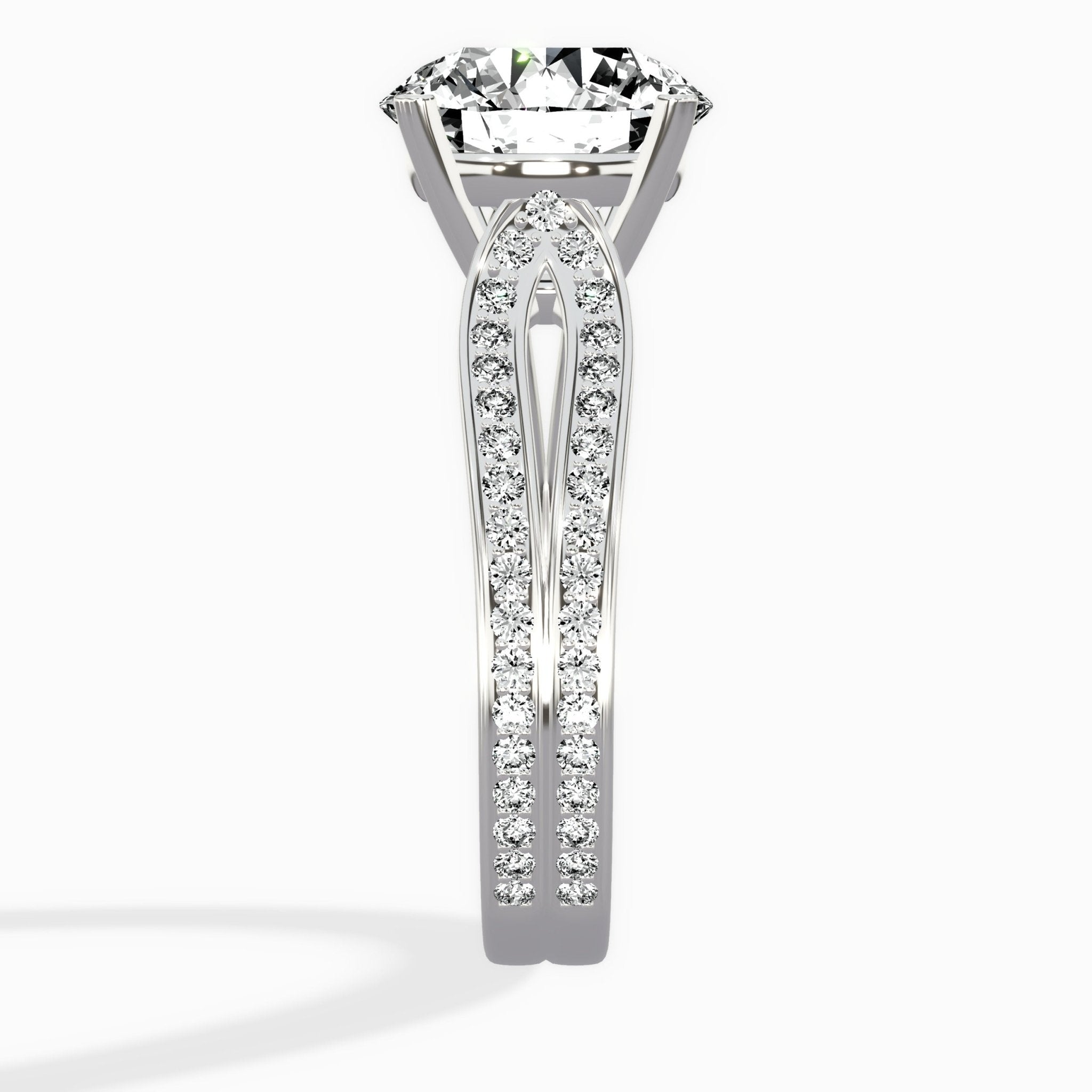 Vintage Split Shank Solitaire Ring Engagement Ring - The Better Diamonds