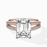 Vintage Split Shank Solitaire Ring Engagement Ring - The Better Diamonds