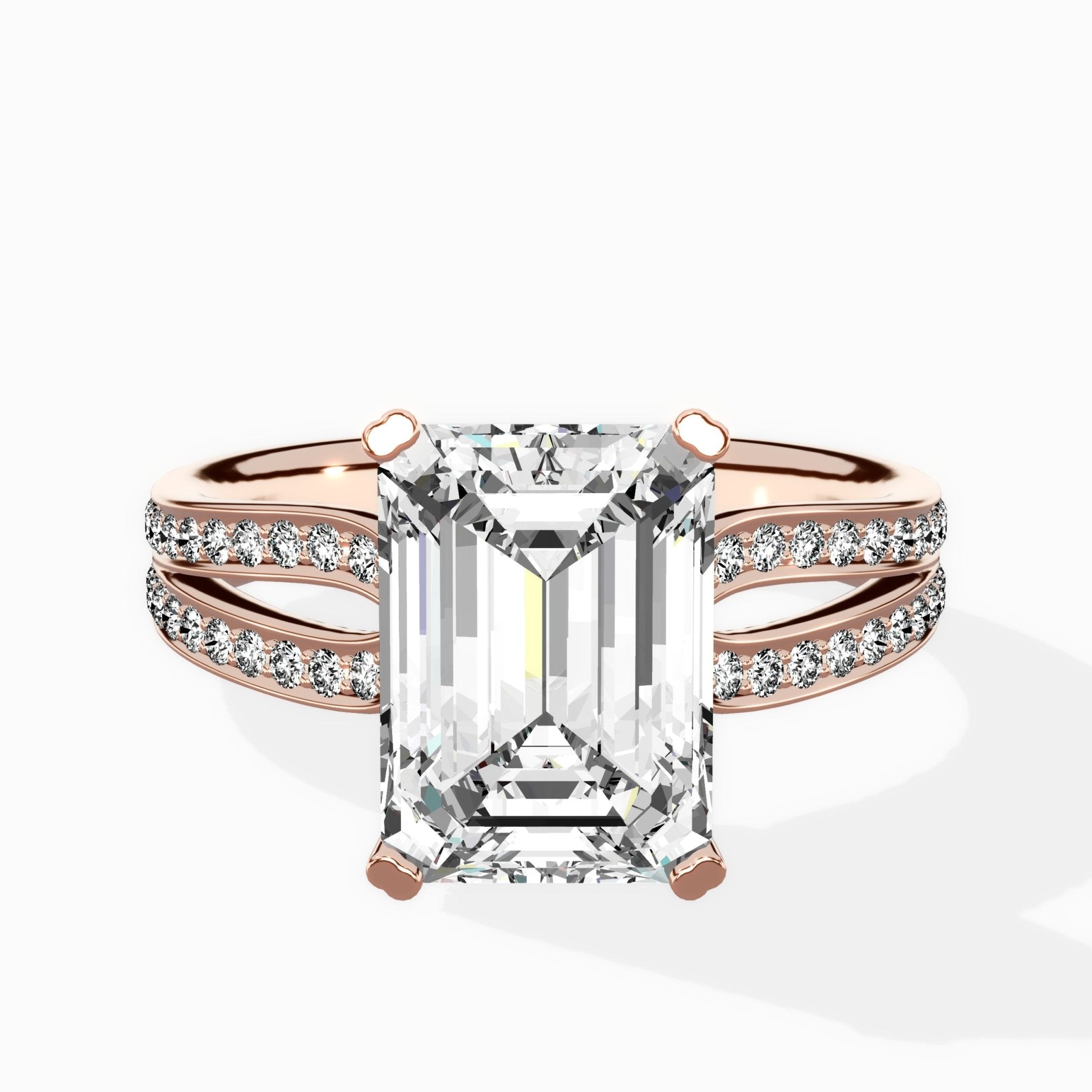Vintage Split Shank Solitaire Ring Engagement Ring - The Better Diamonds