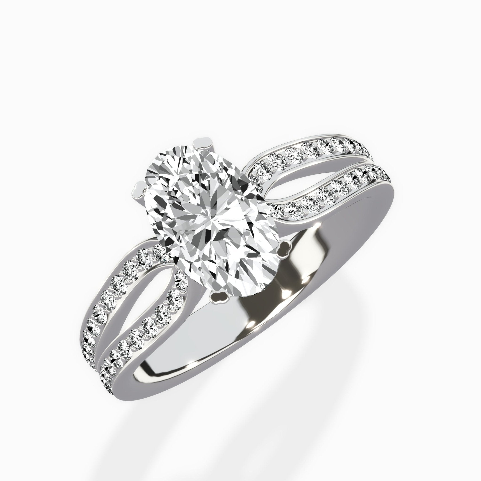 Vintage Split Shank Solitaire Ring Engagement Ring - The Better Diamonds