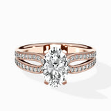 Vintage Split Shank Solitaire Ring Engagement Ring - The Better Diamonds