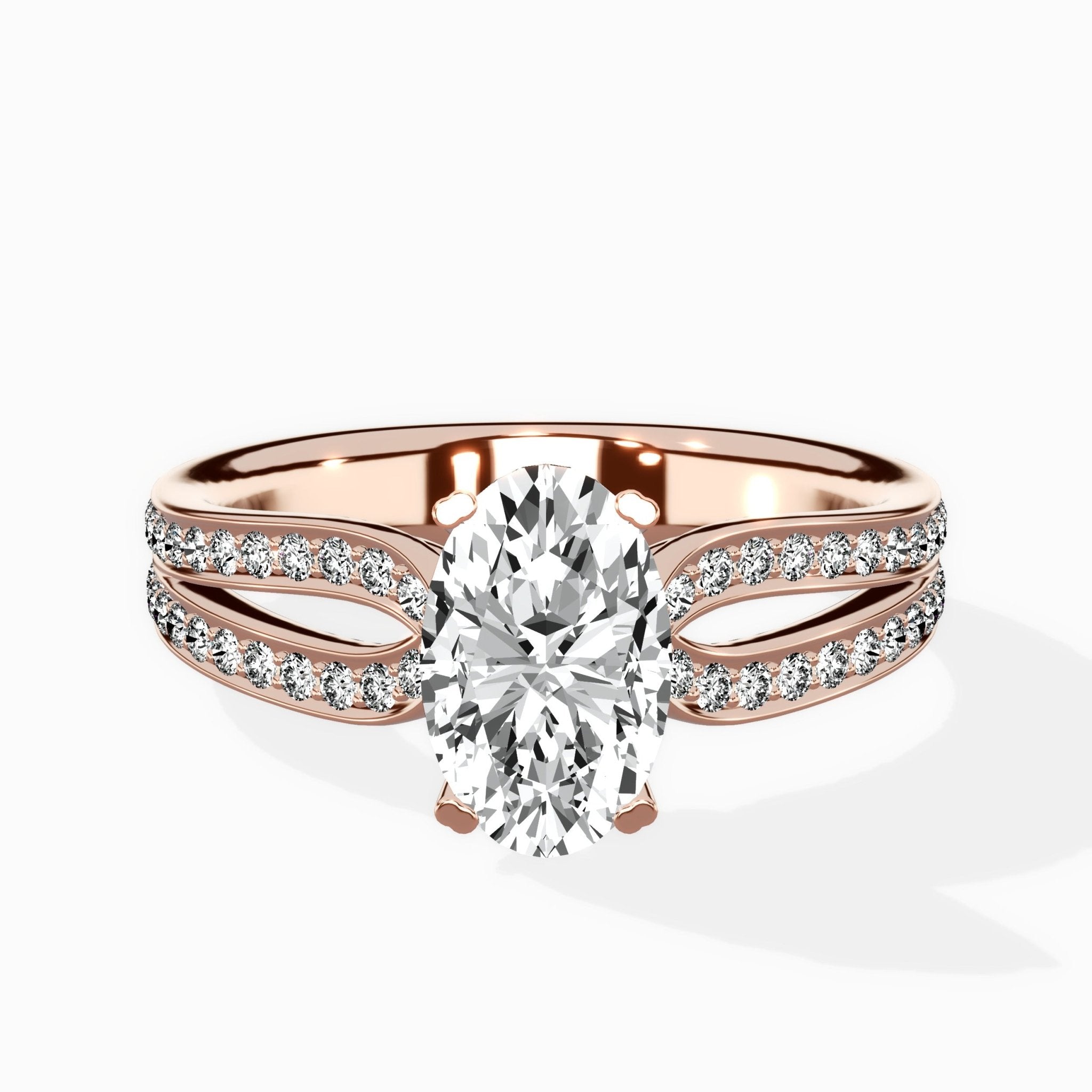 Vintage Split Shank Solitaire Ring Engagement Ring - The Better Diamonds