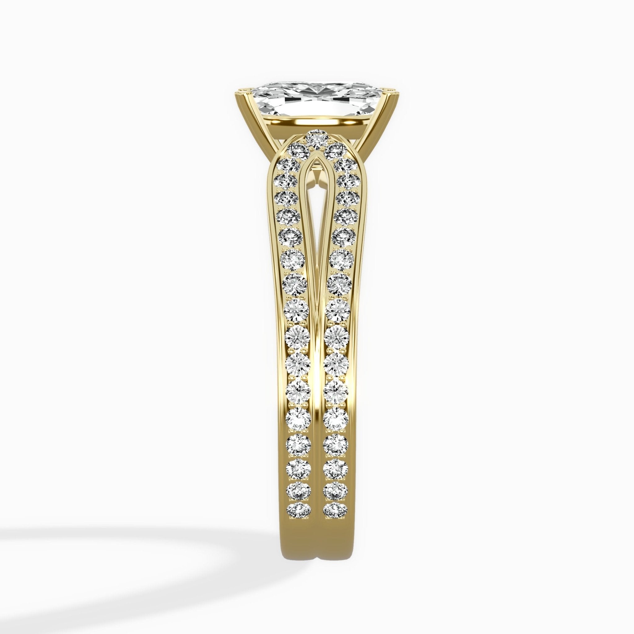 Vintage Split Shank Solitaire Ring Engagement Ring - The Better Diamonds