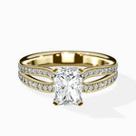 Vintage Split Shank Solitaire Ring Engagement Ring - The Better Diamonds