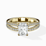 Vintage Split Shank Solitaire Ring Engagement Ring - The Better Diamonds