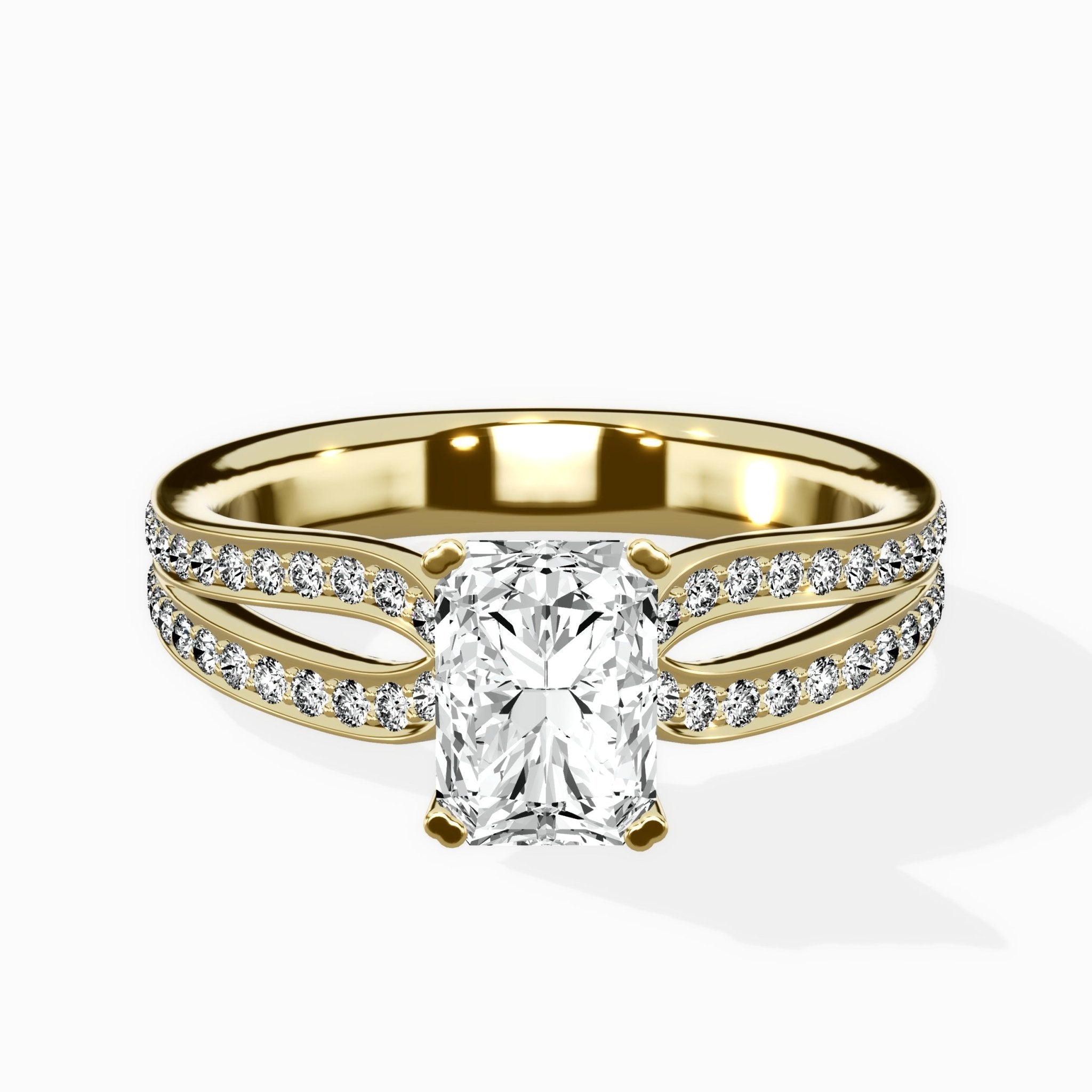 Vintage Split Shank Solitaire Ring Engagement Ring - The Better Diamonds