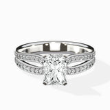 Vintage Split Shank Solitaire Ring Engagement Ring - The Better Diamonds